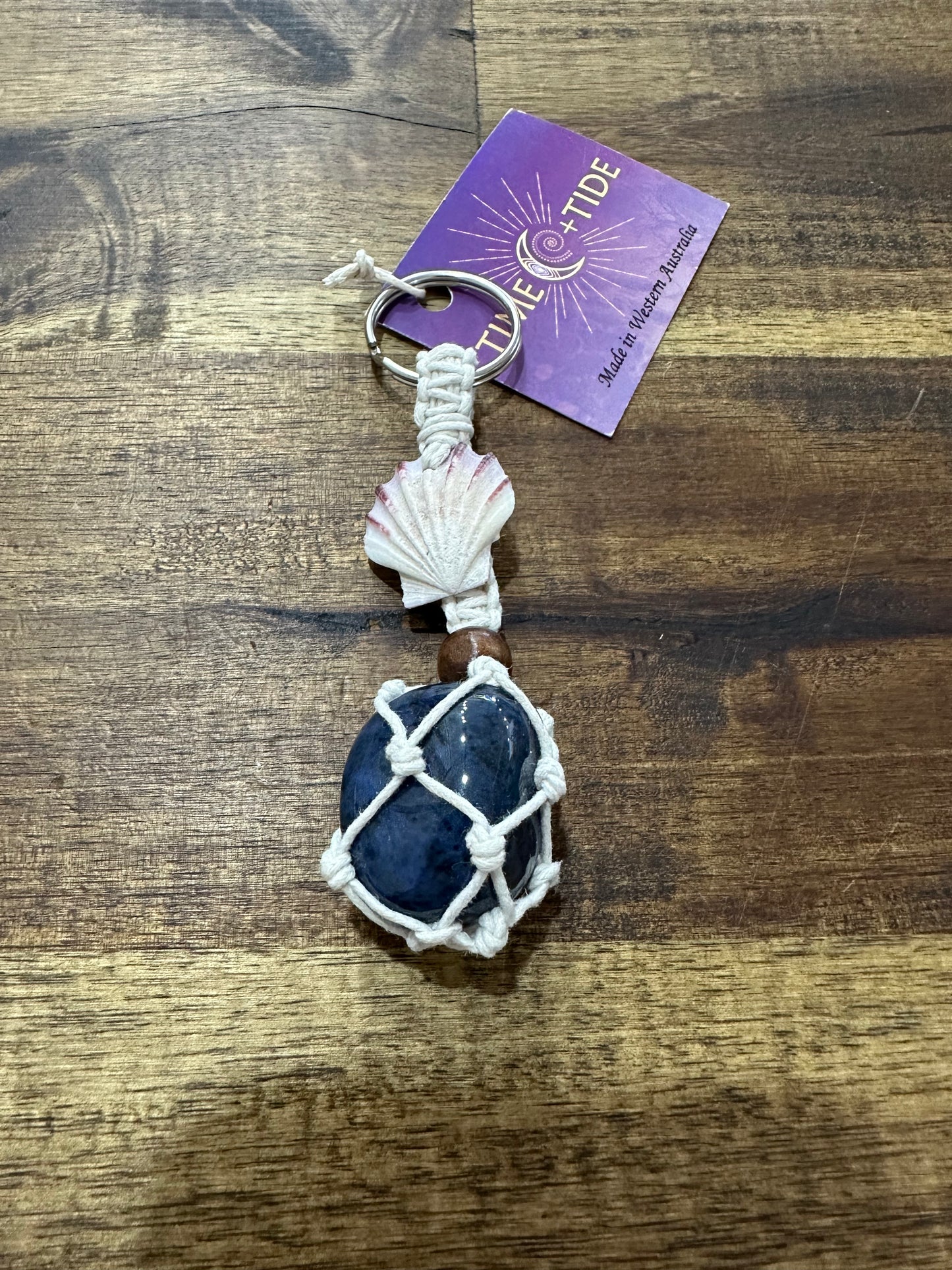 Crystal and Shell Keyring