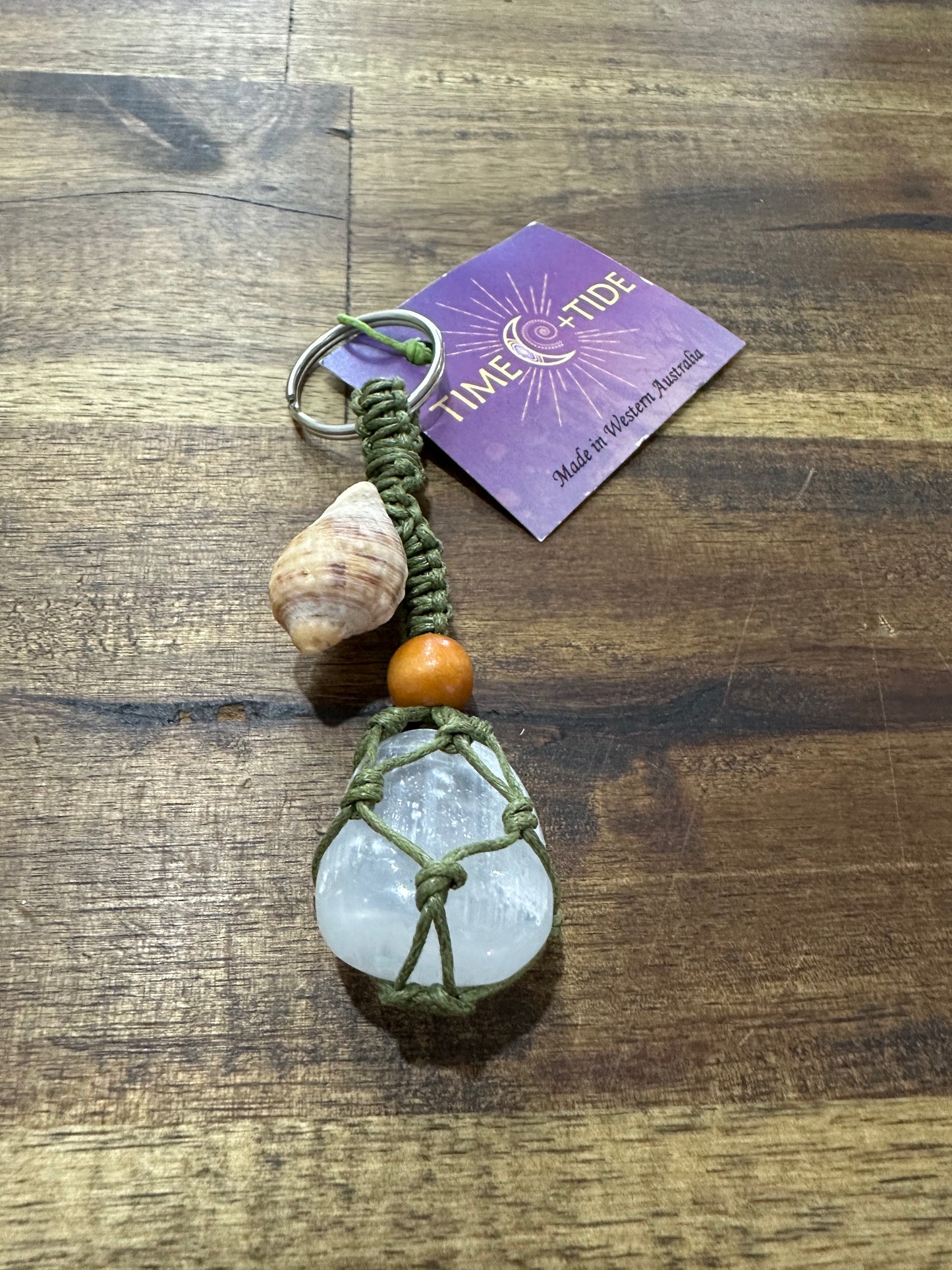 Crystal and Shell Keyring