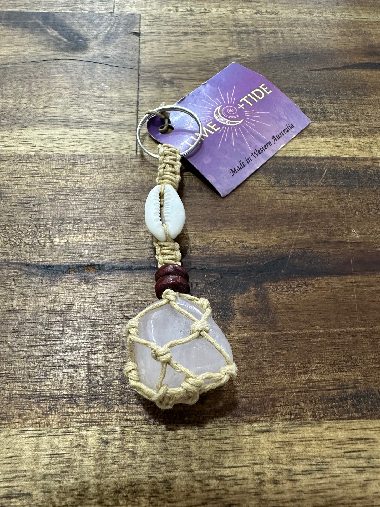 Crystal and Shell Keyring