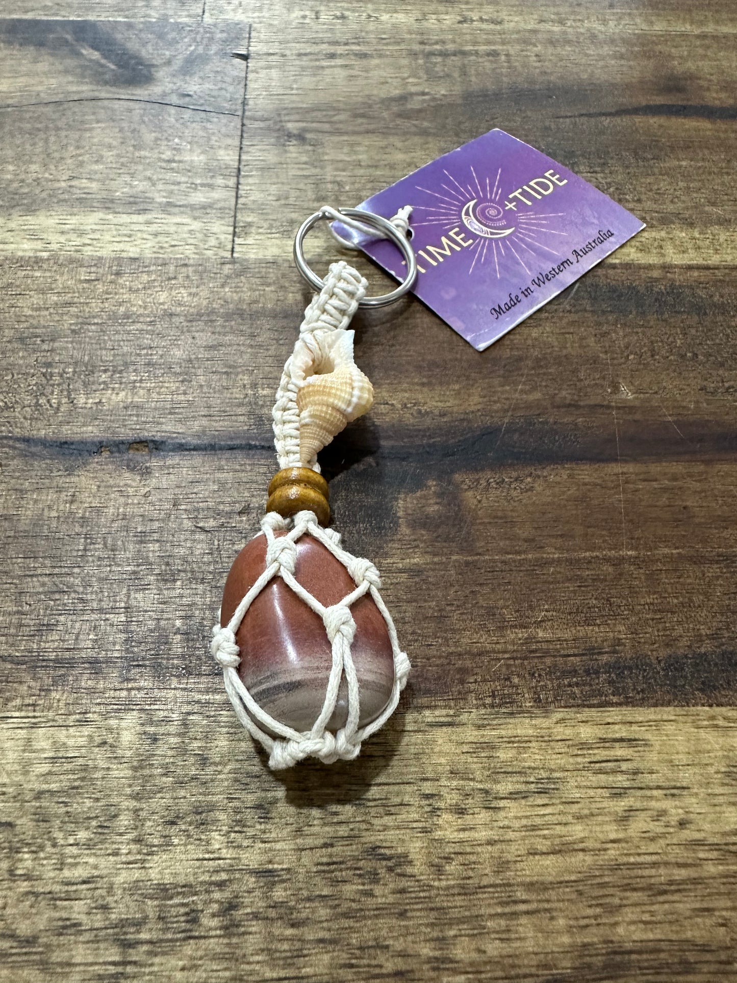 Crystal and Shell Keyring