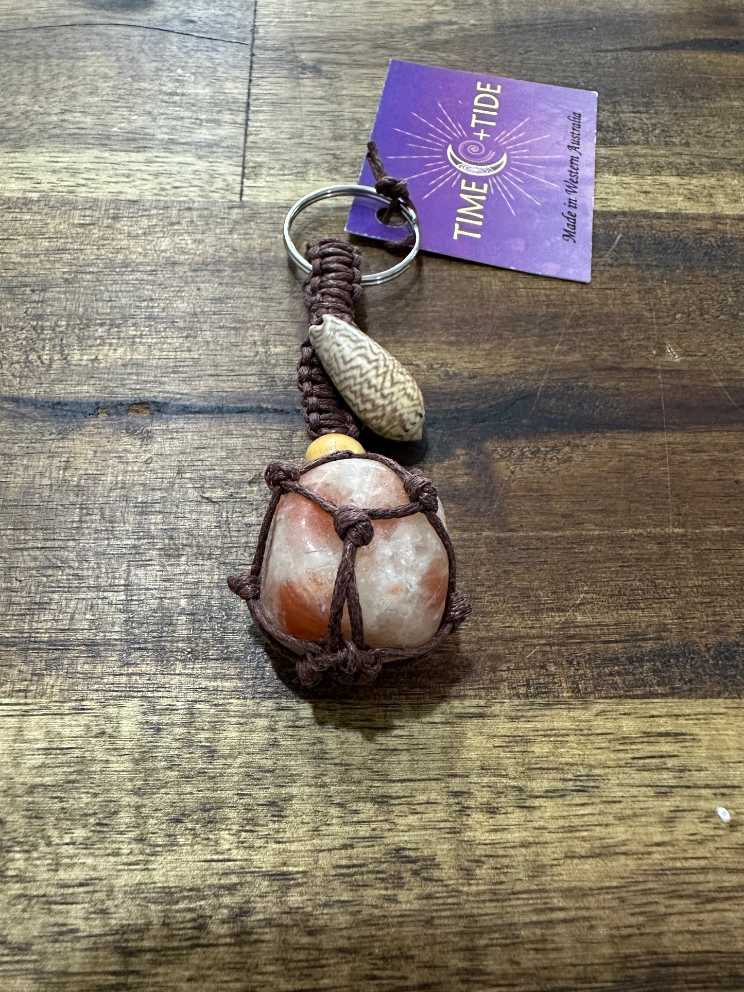 Crystal and Shell Keyring