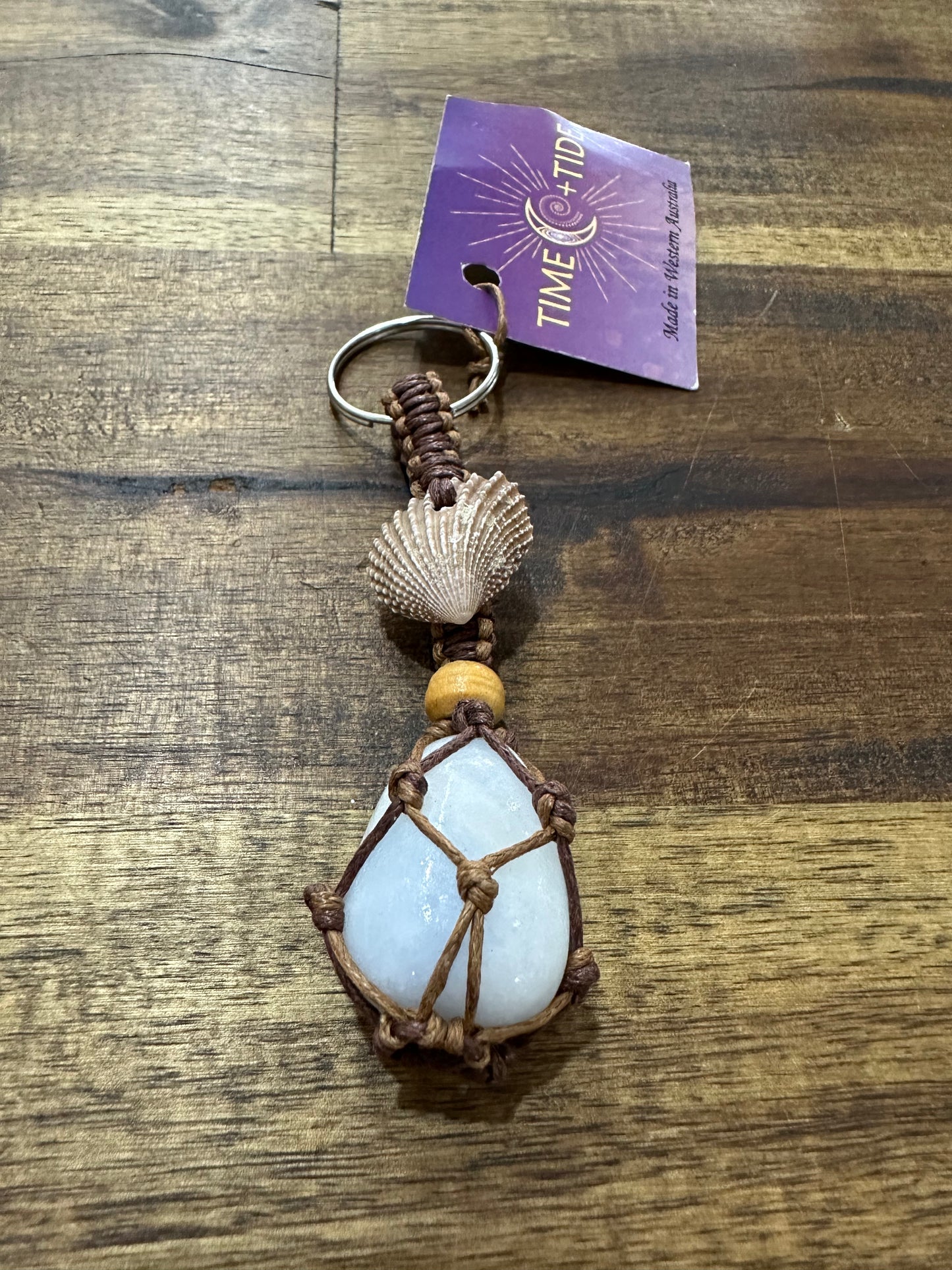 Crystal and Shell Keyring