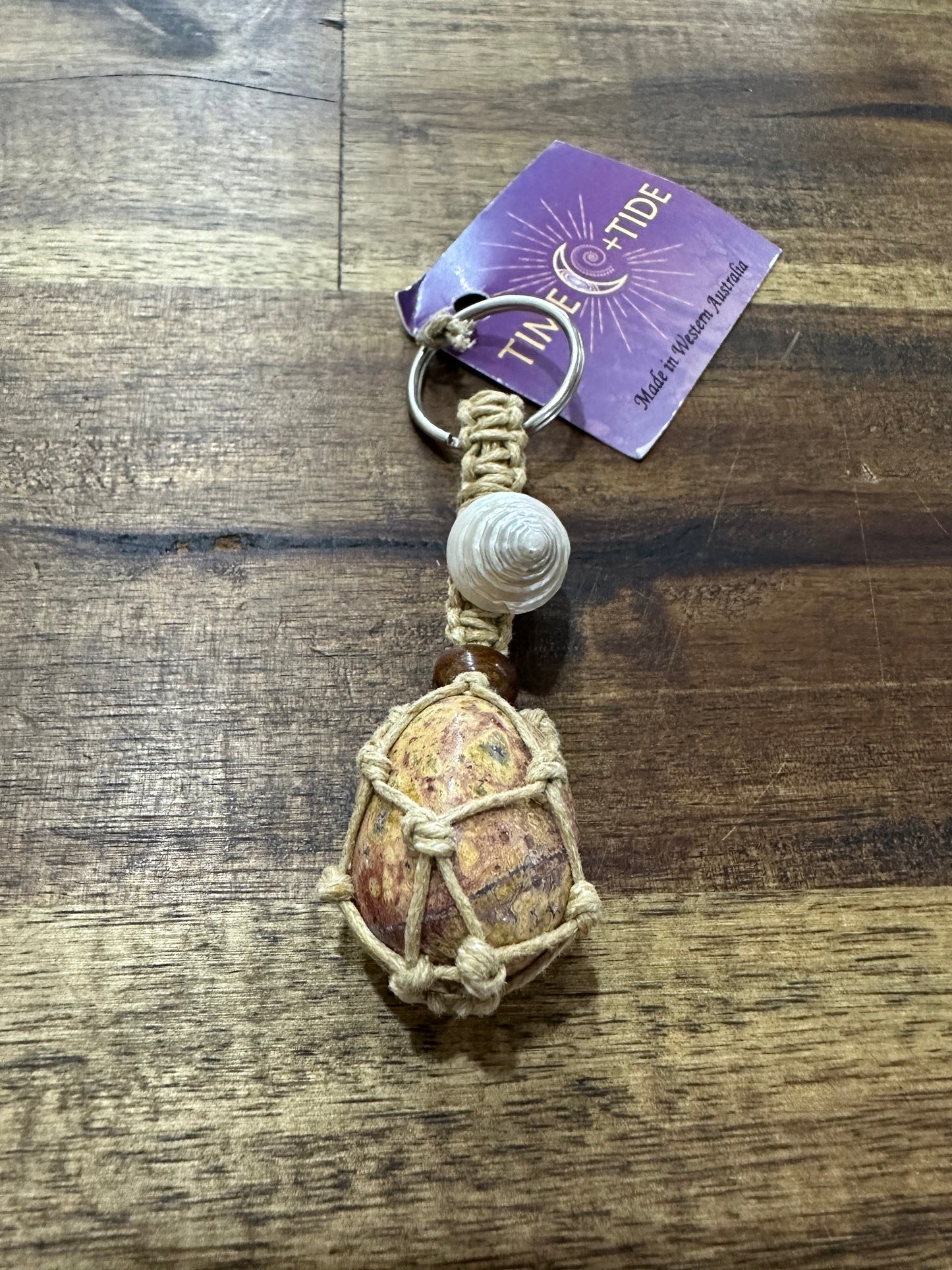 Crystal and Shell Keyring