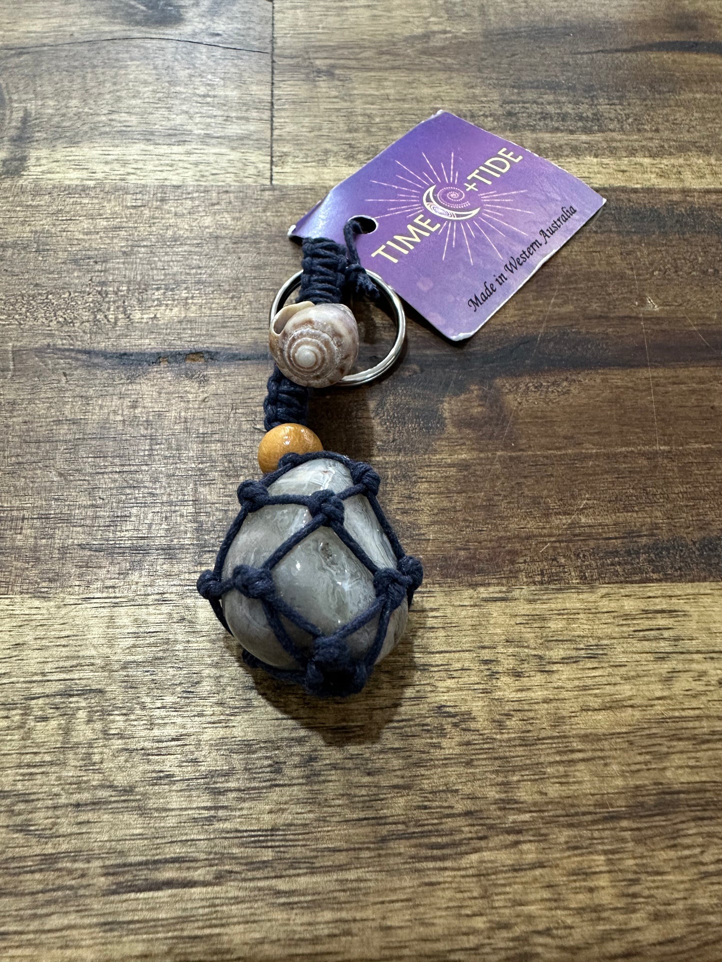 Crystal and Shell Keyring
