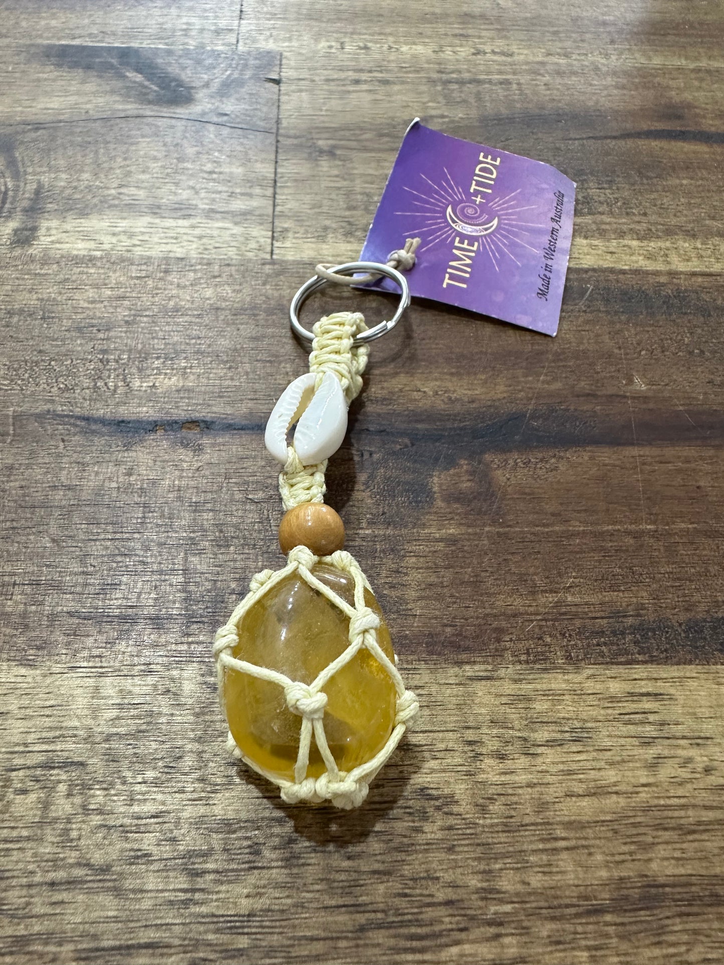 Crystal and Shell Keyring