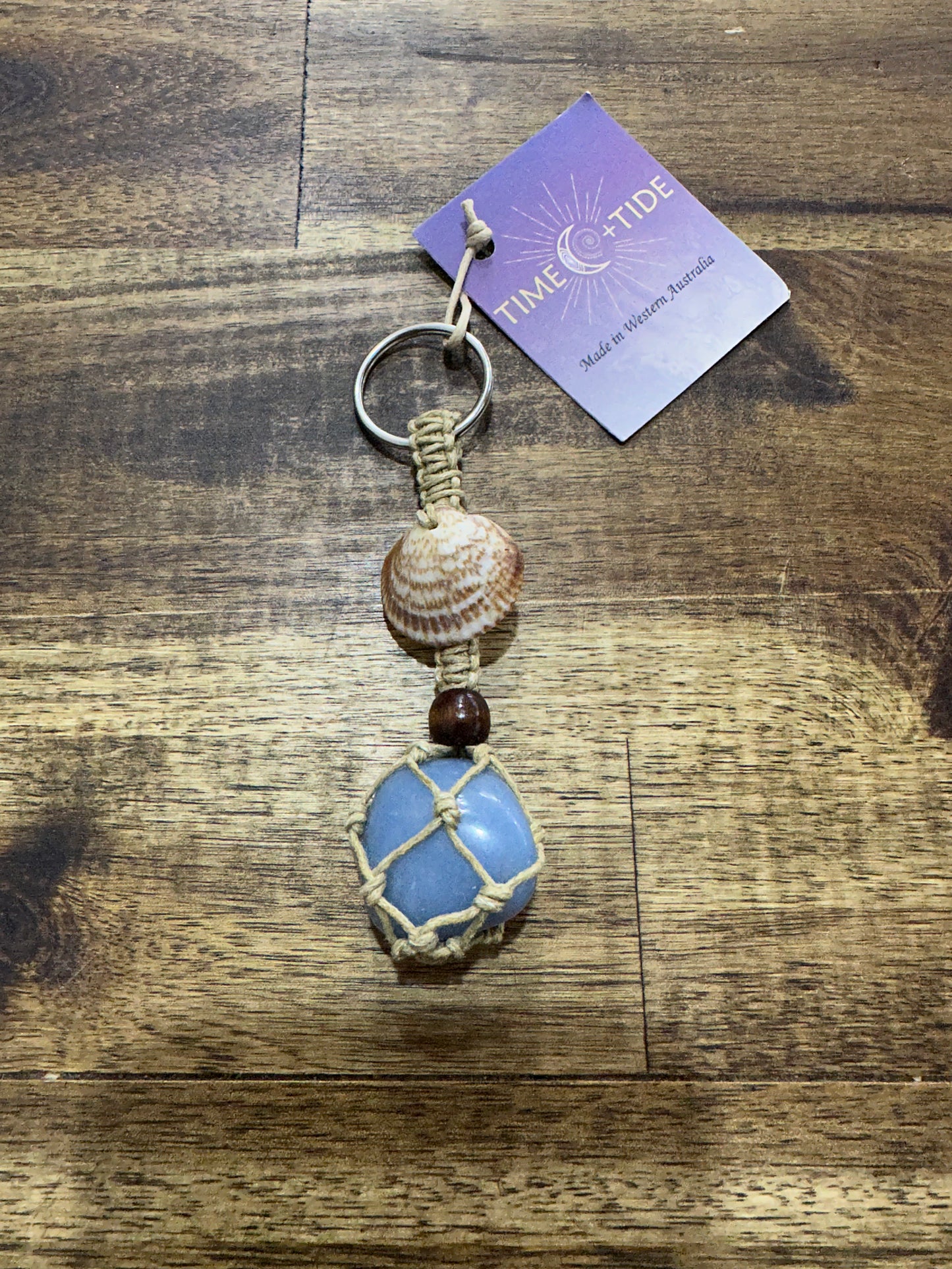 Crystal and Shell Keyring