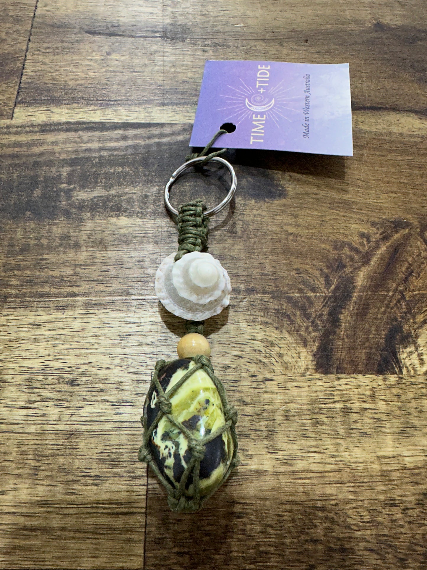 Crystal and Shell Keyring