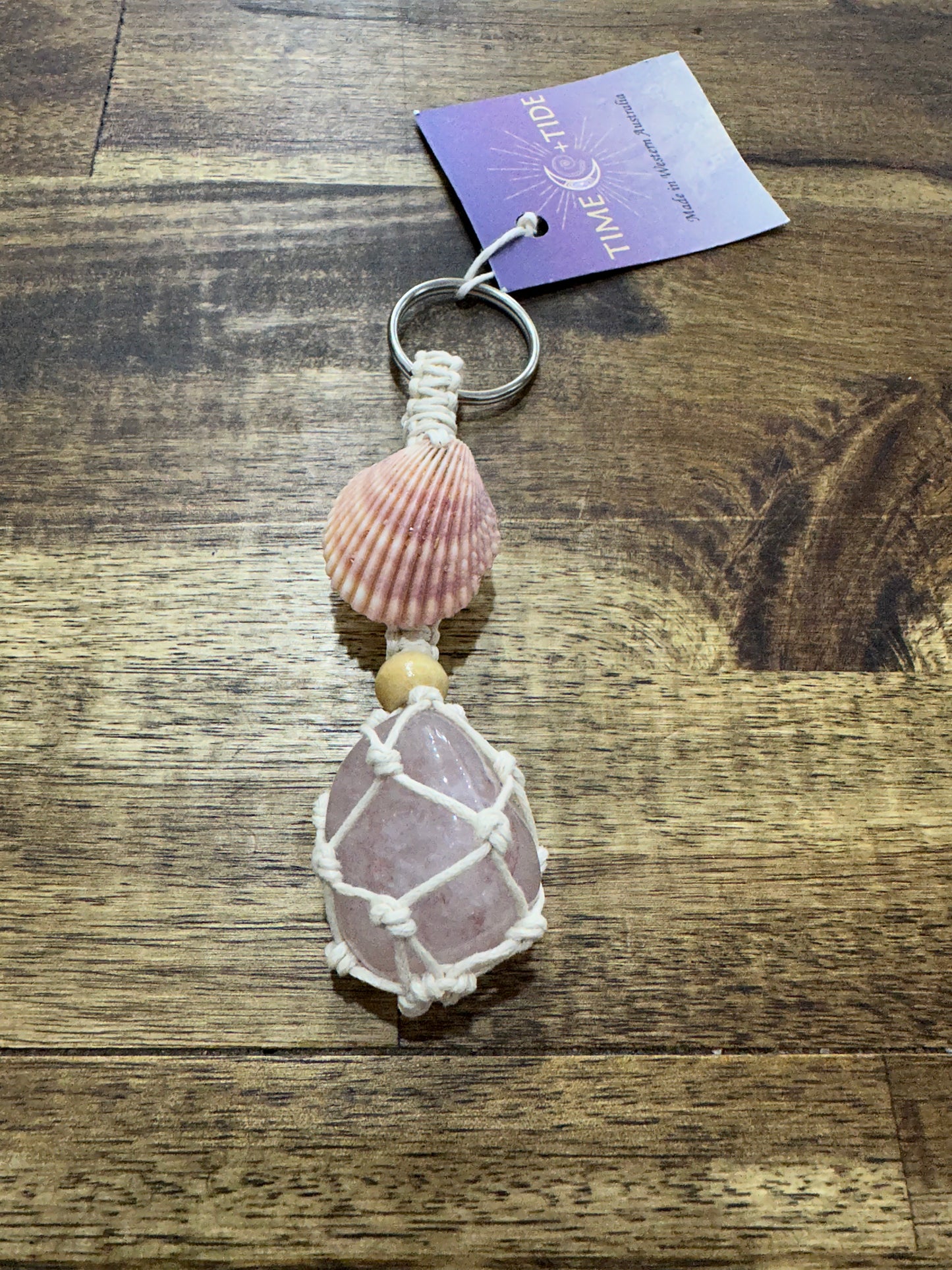 Crystal and Shell Keyring