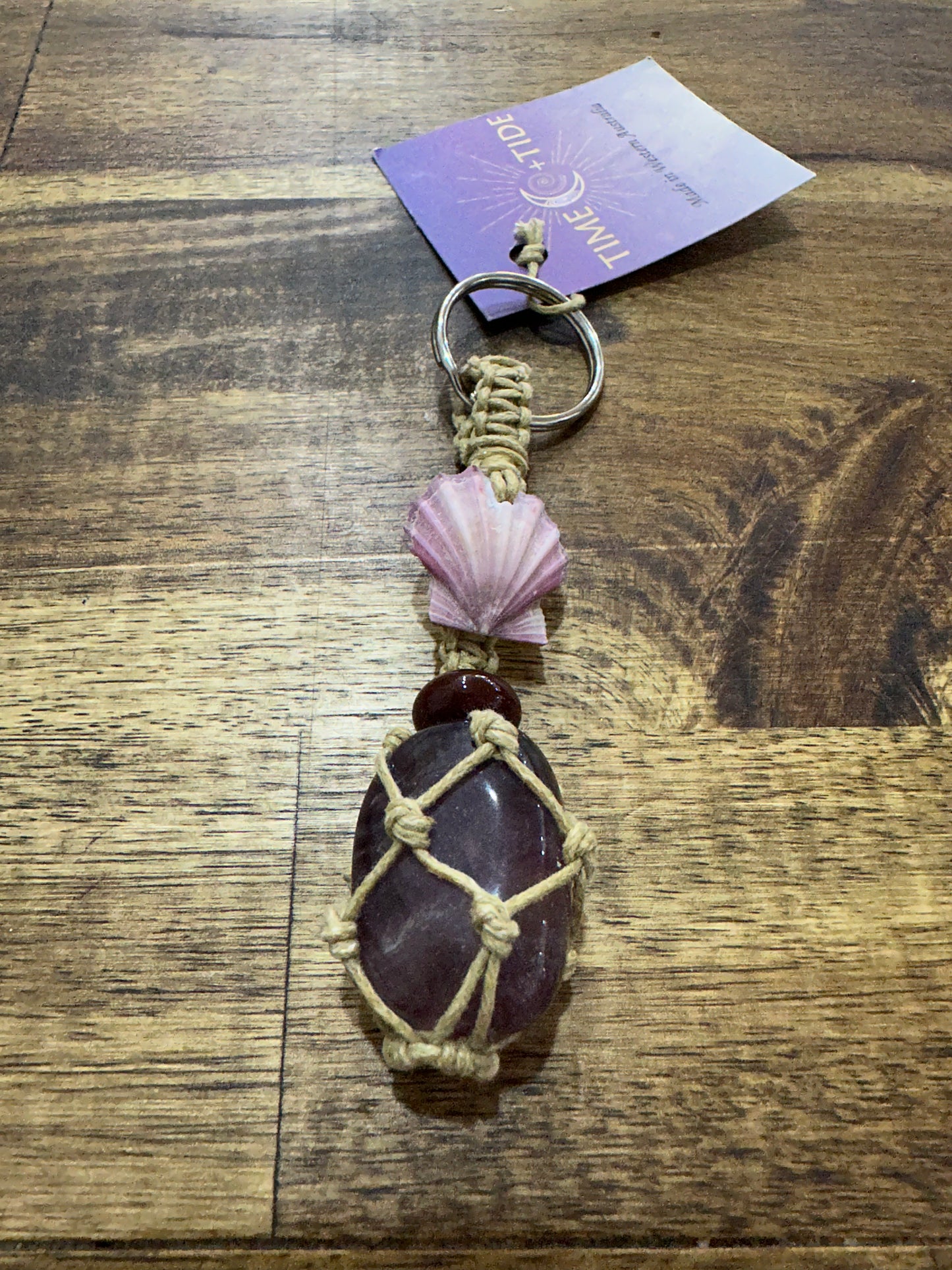 Crystal and Shell Keyring