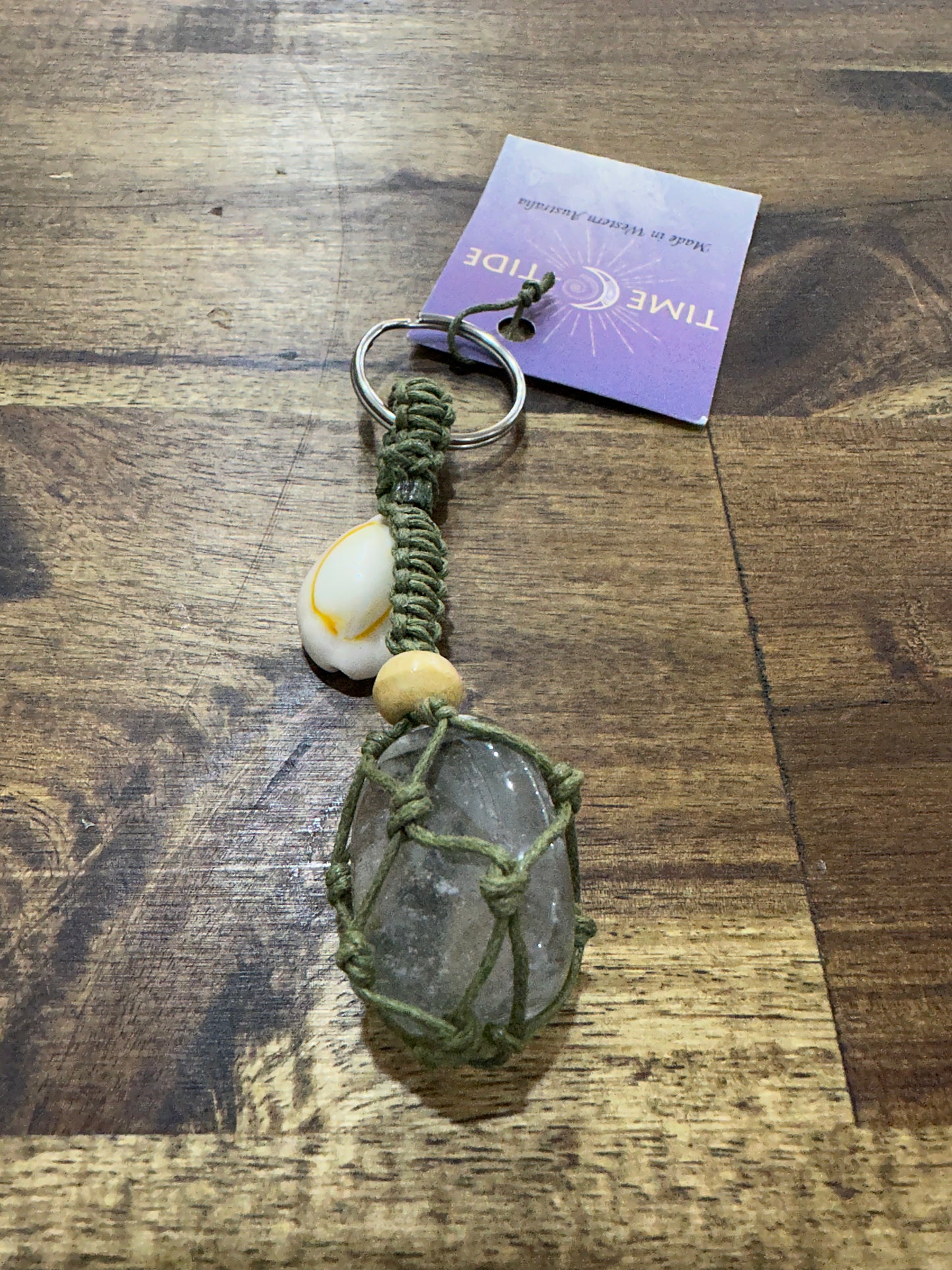 Crystal and Shell Keyring