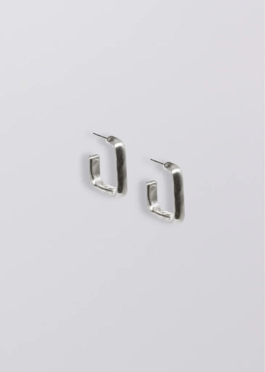 Carée Silver Earrings