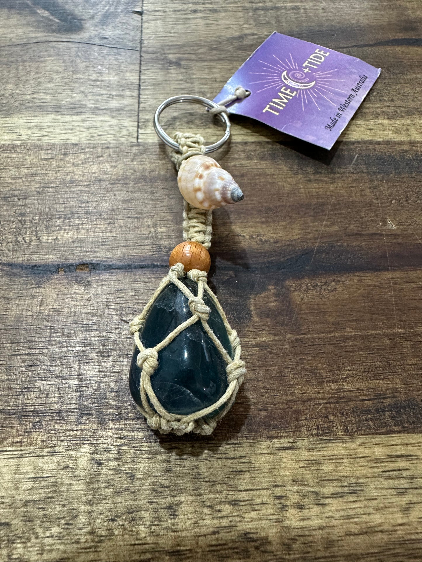 Crystal and Shell Keyring