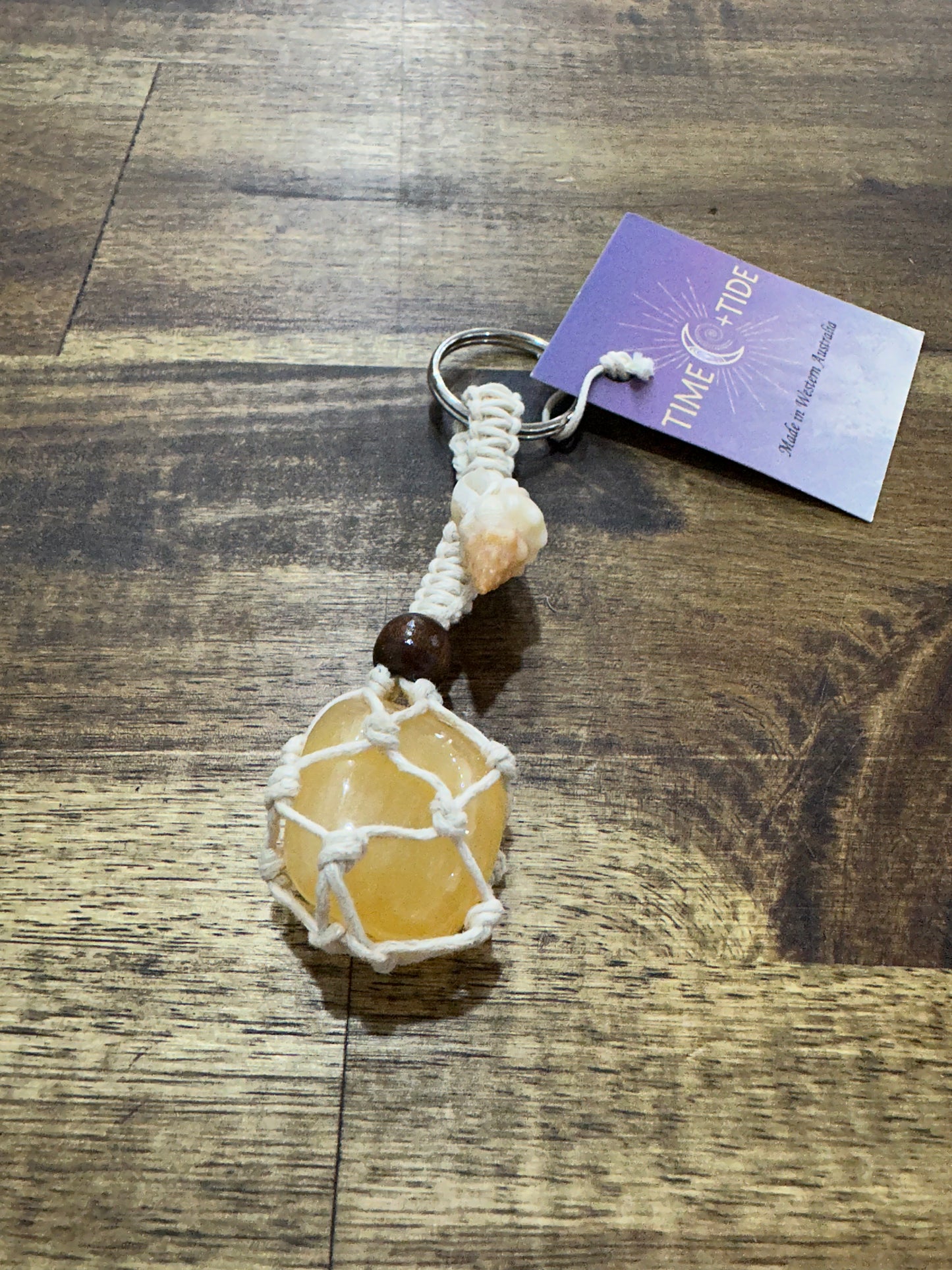 Crystal and Shell Keyring