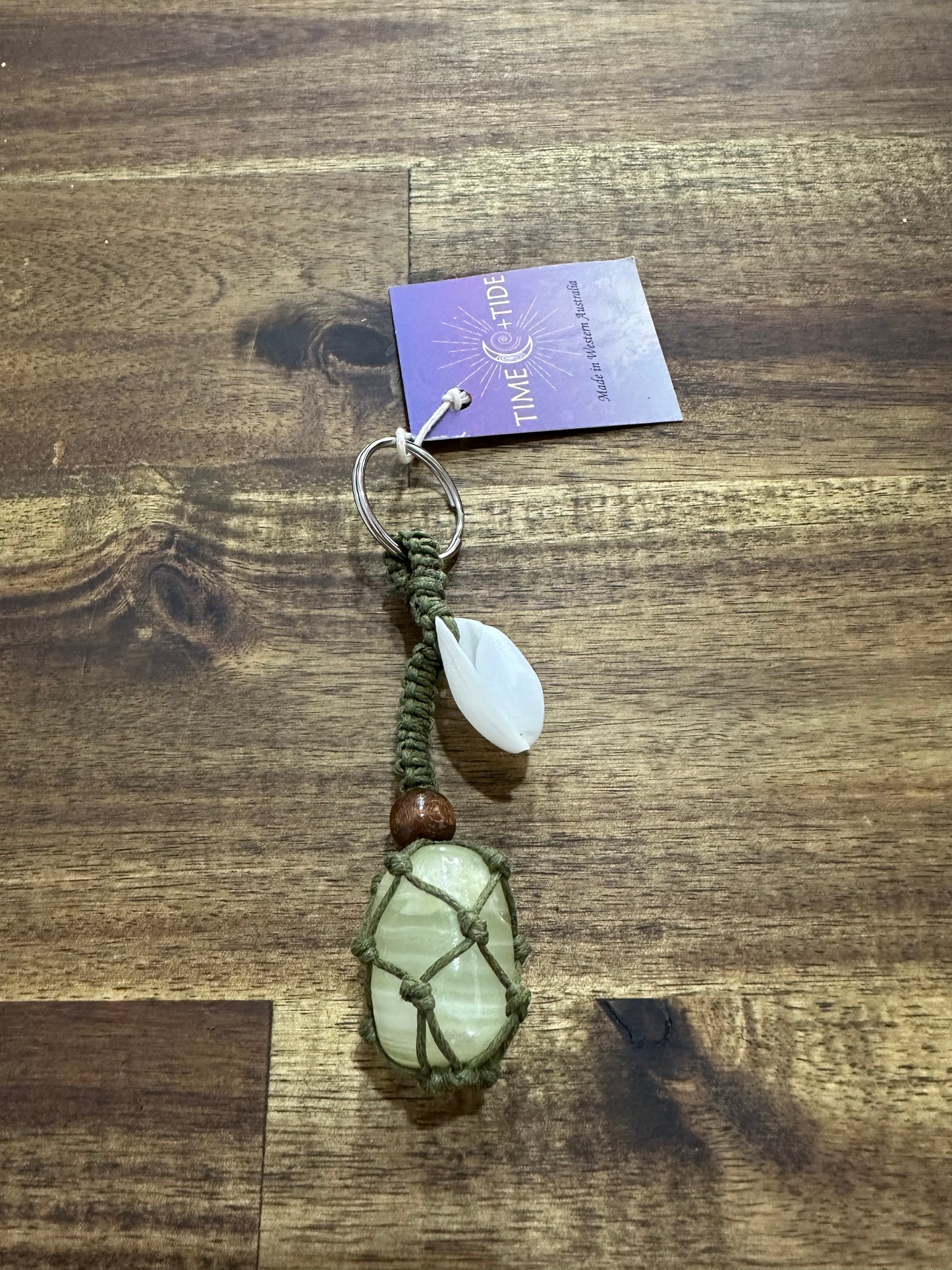 Crystal and Shell Keyring