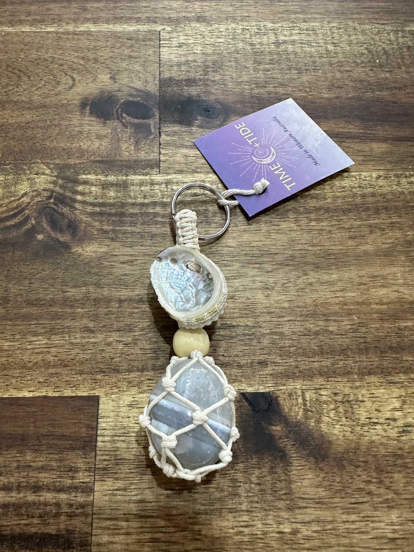 Crystal and Shell Keyring