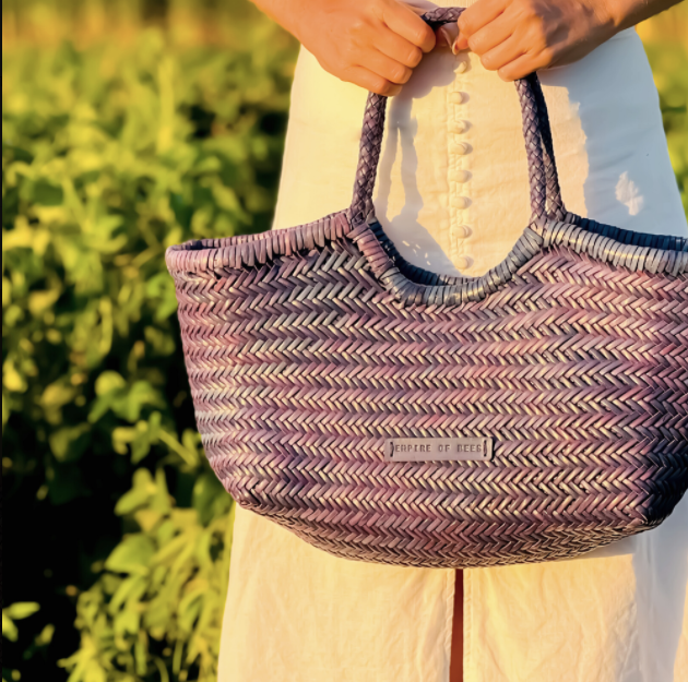 Nazreen Woven Leather Tote